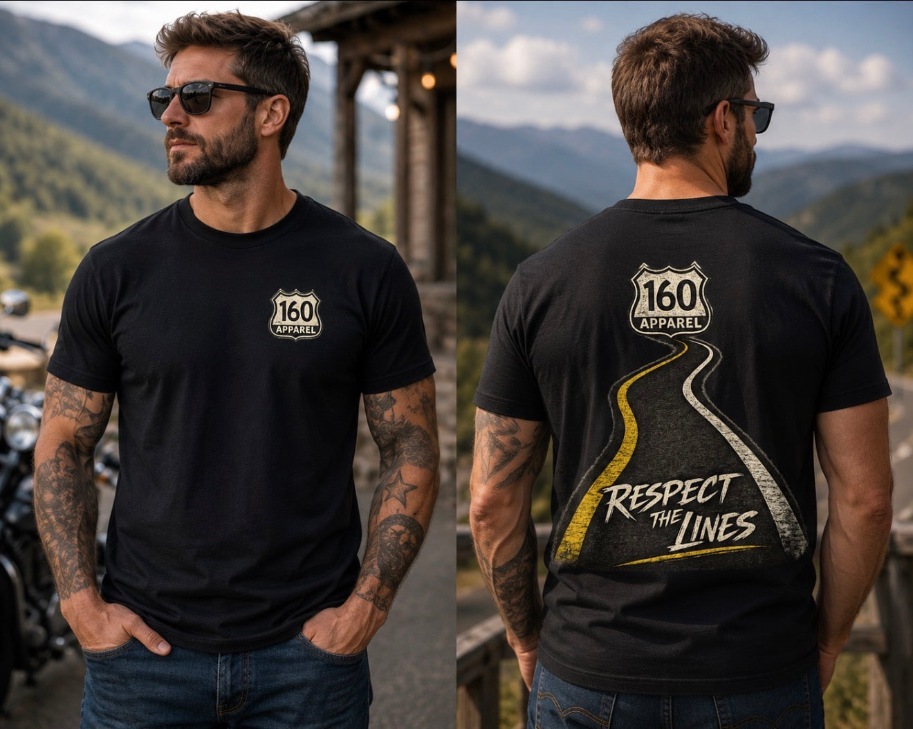 160 Apparel Respect the Lines tee